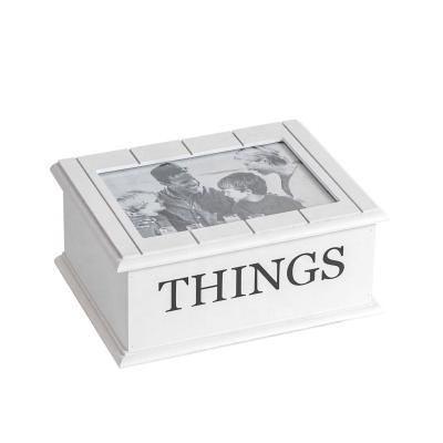 China Viable wooden storage box with photo frame - direct order for sale