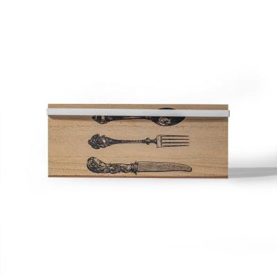 China Folk Art Density Board Customized With Portable Fork And Fork Storage Box Logo Knife And Knife Log Color - Direct Order for sale