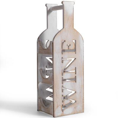 China Europe vintage white wine shelf with three bottles of red wine - direct order for sale