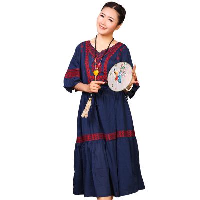 China Traditionele Chinese Geborduurde Katoenen Kleding Multi - Kleur met Gelaten vallen Taille Te koop