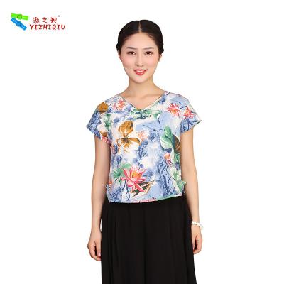 China V - Blouse van de hals paste de Originele Chinese Stijl Gewijzigde Overhemden voor Dames aan Te koop