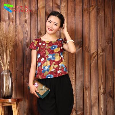 China Niets Blouses van Decoratie de Chinese Dames, Gedrukte Chinese Blouse voor Vrouwen Te koop