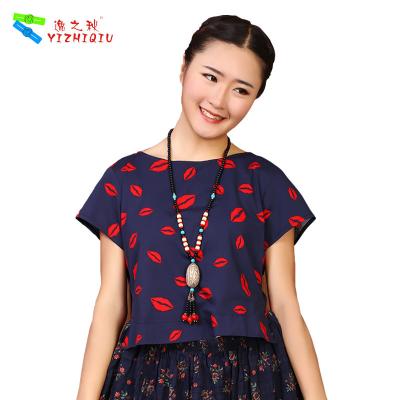 China OEM van de de Blouses Retro Etnische Kleding van de in te ademen Vrouwen van het Oorsprongsontwerp de Toevallige Dienst Te koop