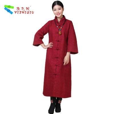 China El chino regular agraciado de la manga acolchó la capa, chaqueta bordada algodón de las mujeres en venta