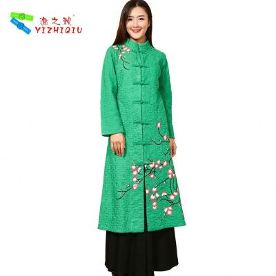 China Traditional Chinese Embroidered Winter Coats Without Detachable Part for sale