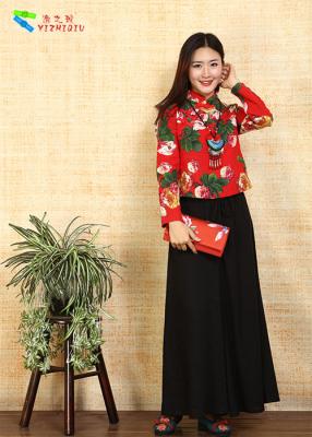 China Custom Snug - Fitting Modern Qipao Top , Bias - Cut Jersey Cheongsam Crop Top for sale