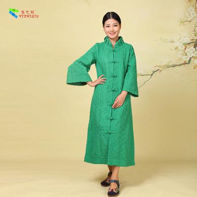 Cina Tipo di Cheongsam del collare pieghettato cappotto riempito cotone dell'abbigliamento di inverno del cotone del fermaglio in vendita