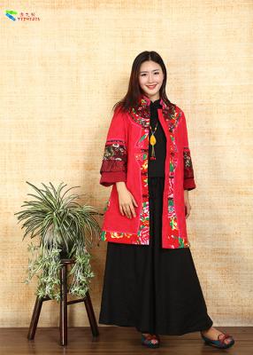 China Three - Quarter Sleeves Double Layer Coat Traditional Chinese Women'S Clothing for sale