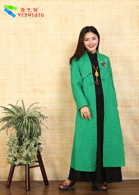 China Chinese Traditional Costume Female Hanfu Long Embroidered Coat Concise And Easy for sale