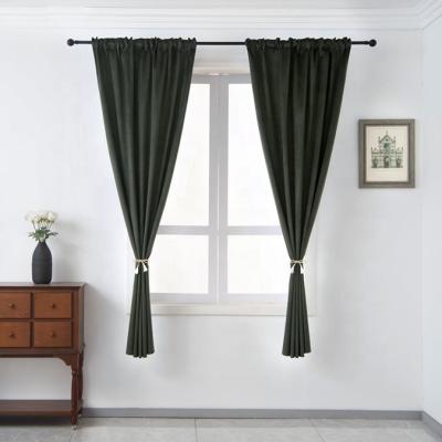 China Durable Modern Polyester Windows Rod Pocket Price Manufacturer Solid Velvet Curtain For Bedroom for sale