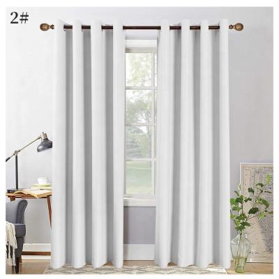 China Durable Professional Factory Grommet Polyester Windows Solid Color Blackout Single Curtain for sale