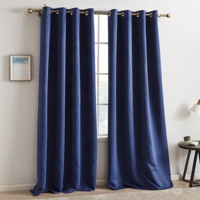 China Durable Polyester Blackout Living Room Manufacturer-Supplier High Shading Solid Curtain For Windows for sale