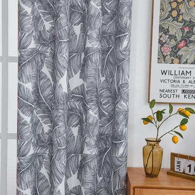 China Custom Made Simple Modern Polyester Grommet Printed Living Room Window Blackout 100% Country Style Curtains From America for sale