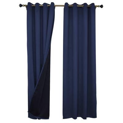 China Manufacturers Durable 2022 Custom Size Windows Polyester Solid Blackout Curtain For Home for sale