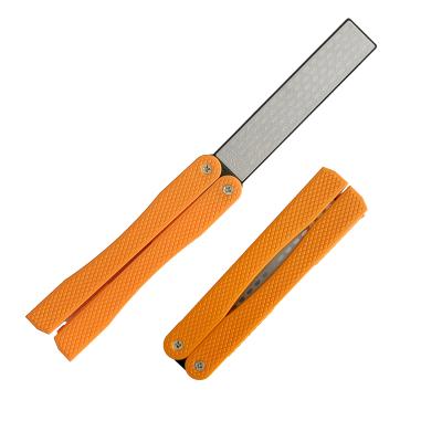 China Sustainable Kitchen Pocket Knife Sharpening Tools Folding Diamond Knife Sharpener for sale