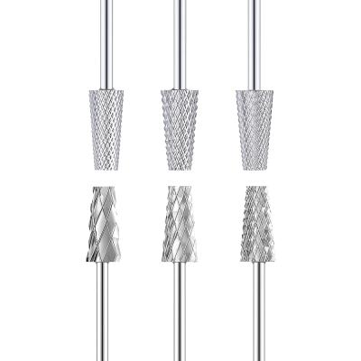 China Finger Nail Art Factory Carbide Nail Art Factory Gold Silver Safety Cuticle Nail Drill Bit Remover 1pcs Carbide Nail Burrs for sale