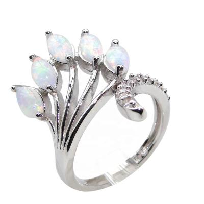 China Nickel Free 925 Sterling Silver with Opal Plated Ring for Girls for sale