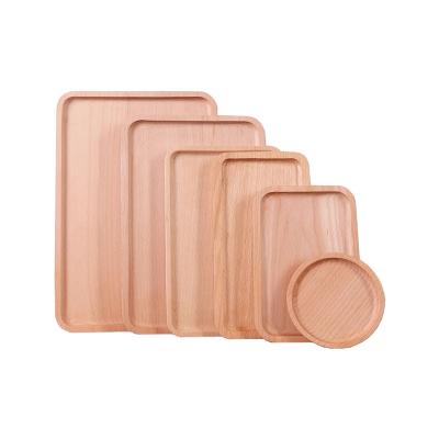 China OEM Wood Serving Factory Direct Supply Wooden Tray Food Grade Tray Serving Tray For Beverage for sale