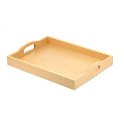 China Tray Factory Direct Supply Natural Serving Wooden Serving Tray for Food for sale