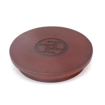 China Hot Selling OEM MDF Fire Resistance Laser Logo Wooden Lids For Candle Glass Jar for sale