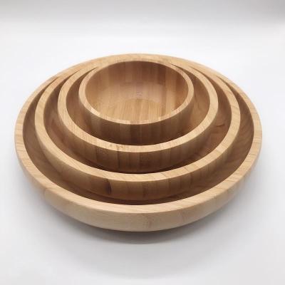 China Tray Custom Food Grade Serving 100% Natural Organic Bamboo Plate and Bowls Set Bamboo Cheese Steak Dinner Serving Dishes for sale