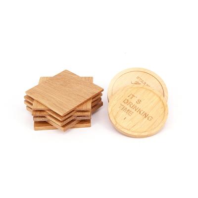 China Custom 100% Natural Viable Mat Coasters For Drink Walnut White Paddle Cup Dark Round Square Tea Beer Coffee Wooden Coaster for sale