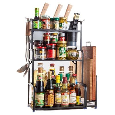 China 2/3Tier Viable Hot Selling Removable Kitchen Rack Stainless Steel Storage Rack Shelf Detachable Organizer for sale