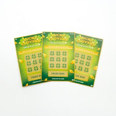 China paper & High Quality Cardboard Lottery Scratch Card Printing, Lottery Scratch Ticket for sale