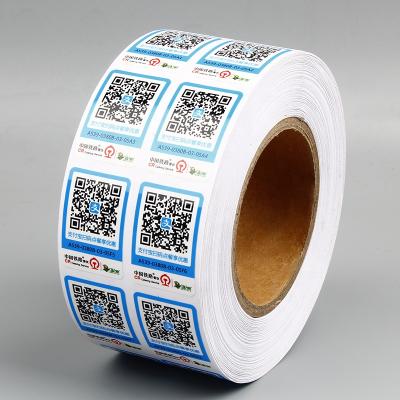 China Low Barcode Cost Digital Scratch Zone Barcode Sticker QR Code Label for sale