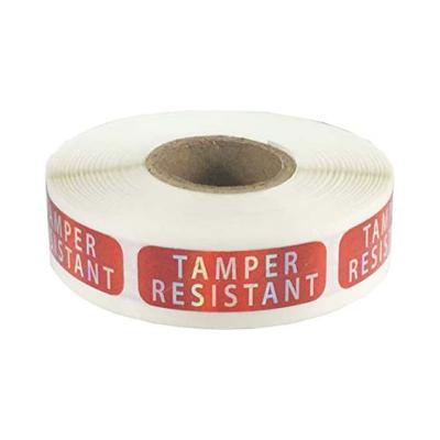 China Anti-Counterfeit Custom Strong Adhesive Tamper Highest Security Label Rolls Resistant Anti-Counterfeit Metallic Paper Stickers for sale