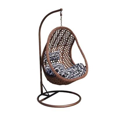 China Modern Cheap Shaped Outdoor Garden Egg Rattan Balcony Swing Chair for sale