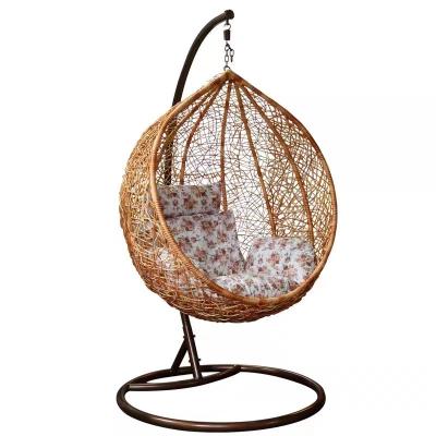 China Hot Selling Modern Outdoor Custom Furniture Metal Egg Modern Swing Hanging Chair for sale