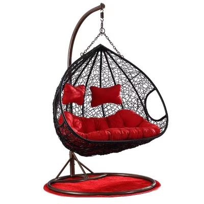 China Modern Cheap Rattan Wicker Balcony Luxury Swing Egg Chair For Outdoor Garden for sale