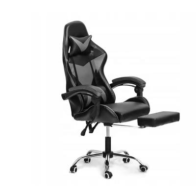 China Other Ergonomic PU Leather Swivel Comfortable PC Lift Gaming Chair With Footrest for sale