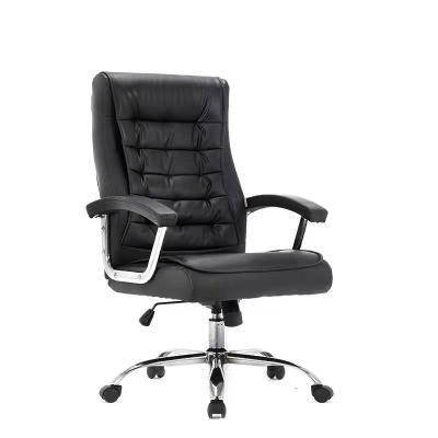 China Swivel Height Adjustable High Quality Leather Director PU Comfort Office Swivel Chair for sale