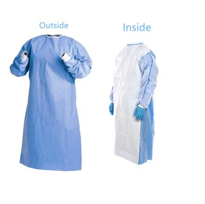 China En13795 Medical 510K Reinforce Fabric Manufacturer Disposable Aami Level 4 Surgical Gown for sale