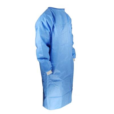 China CE Reinforced Leve 3 Non Sterile 45g Surgeon Surgical Gown Surgical Gown Medical Sterile Long Sleeve Woven Fabric Medical for sale