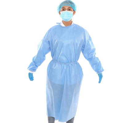 China Cpe medical hospital pe level 2 medical disposable protective PPE isolation surgical gowns for sale