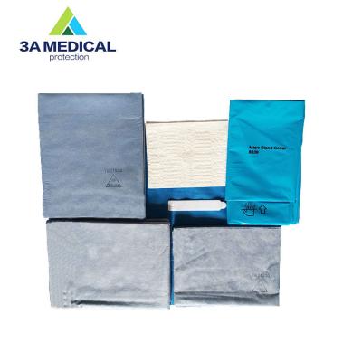 China Sterile Surgical Operation Drape Medical Disposable Pack /Angio Pack OEM Hospital EO Surgical Sterile Laparotomy Drape Kit Surgical Dressing Pack for sale