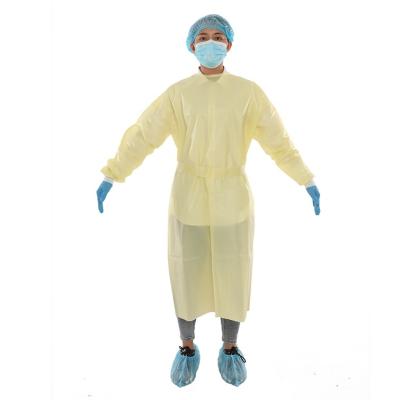 China AMMI Medical Level 1/2/3/4 Surgeon Isolation Gown Safety Disposable Blue Yellow Suit for sale