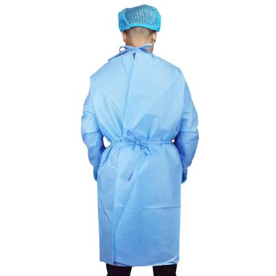 China Disposable Surgical Nonwoven Medical Gowns Sms Protective Isolation Nonwoven Medical Gown for sale