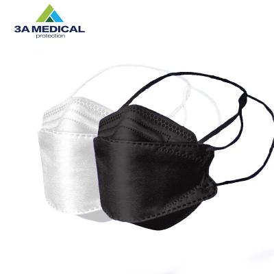 China Logo Masker Face Medical Mask Custom Made Medical Korea 4Ply Black Korean Earloop Facemask Quanzhou Kf94 for sale