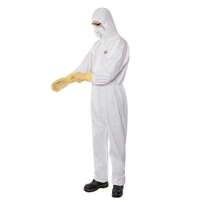 China Non Sterile Unisex Disposable Waterproof Microporous Coverall Painters White Coveralls for sale