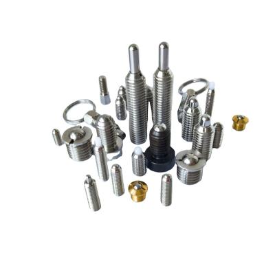 China ALLOY 304 stainless steel threaded spring plunger push fit spring loaded ball/pin plunger for sale