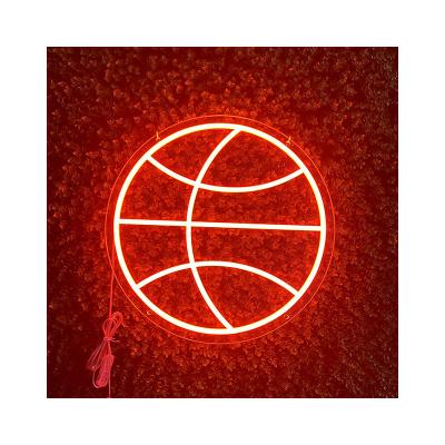 China BOY Bedroom Anime LED Neon Sign Theme Park Neon Sign Custom Cute Cartoon Basketball Scenic RED Neon Sign for sale