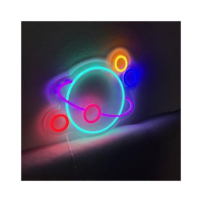 China Creative Custom Scenic LED Star Neon Light Cartoon Design Sign Theme Park Cartoon Shapes Neon Lamp Wall Neon Sign for sale