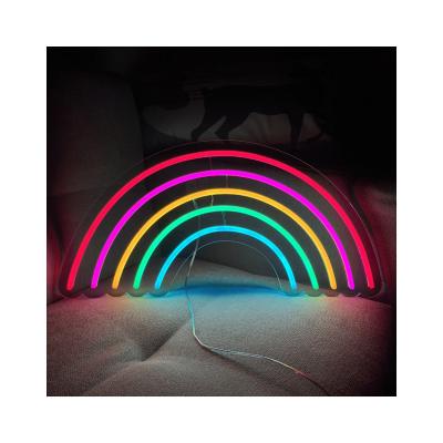 China Custom Acrylic Decorative Neon Signs Design Hot Creative Neon Rainbow Scenic LED Cartoon Fast Delivery Sale Sign Theme Park Acrylic Decorative Neon Signs for sale