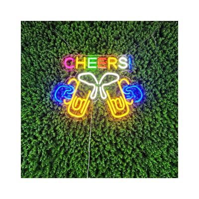 China Custom theme park scenic sign cheers party dropshipping neon sign led logo custom neon sign letters led led neon wired light for sale