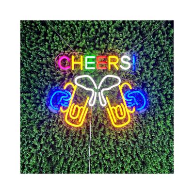 China Hot Sale Custom Scenic Sign Factory Theme Park Cheers Party Neon Sign and Party LED Neon Signs Acrylic Letters for sale