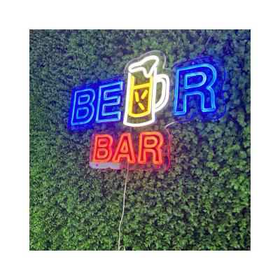 China Theme Park Sign Dropshipping Wall Decor Cartoon BEER Neon Sign Scenic Custom Light Led Neon Sign Lights Electronic Led Signs for sale